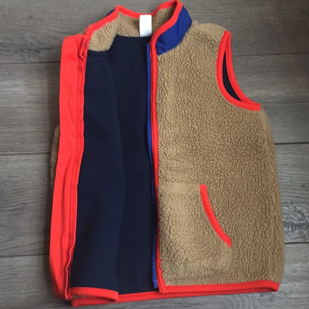 Old Navy Retro Colored Sherpa Vest Jersey Lined 5T